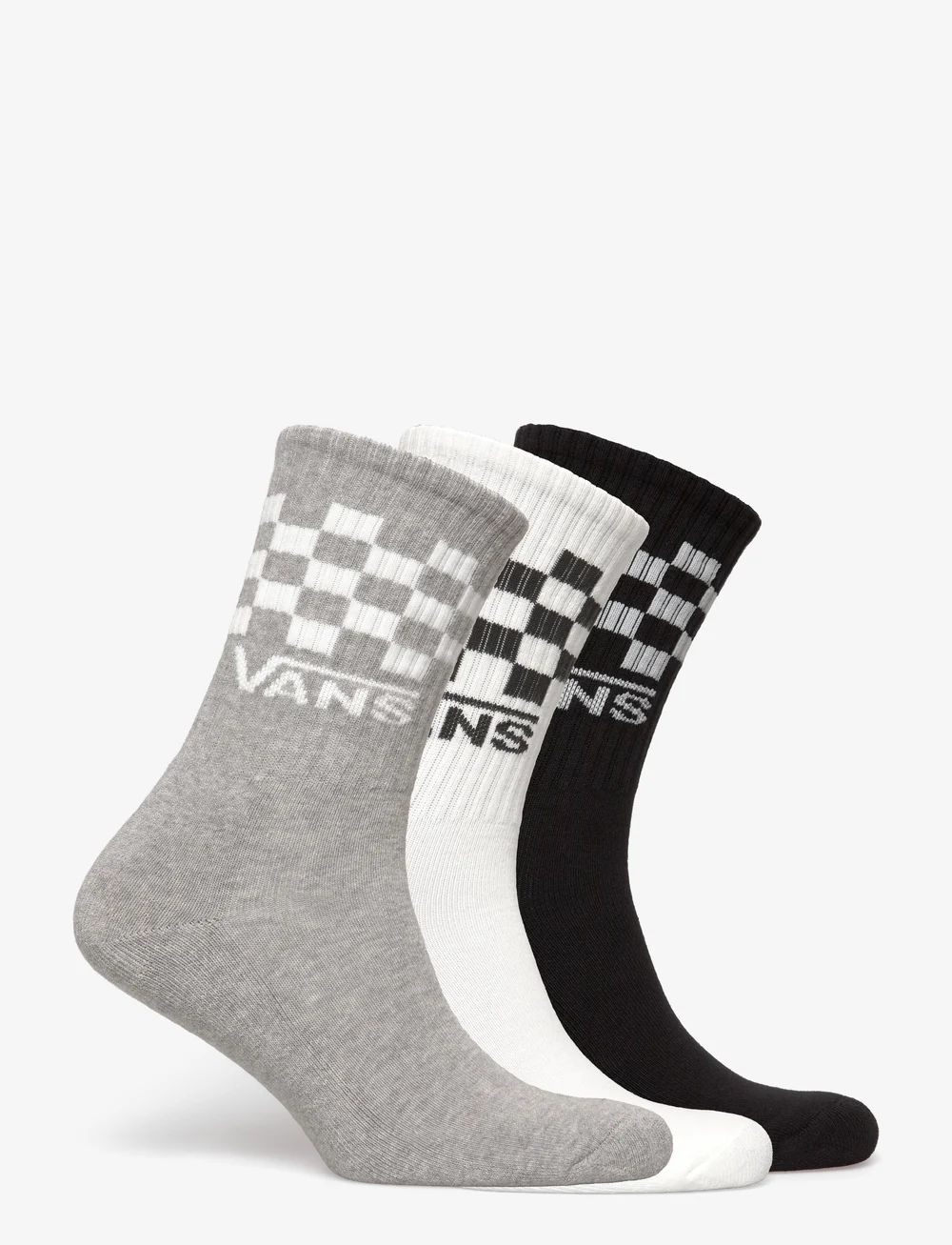 VANS - Classic Check Crew - skarpety sportowe - black/white - 1