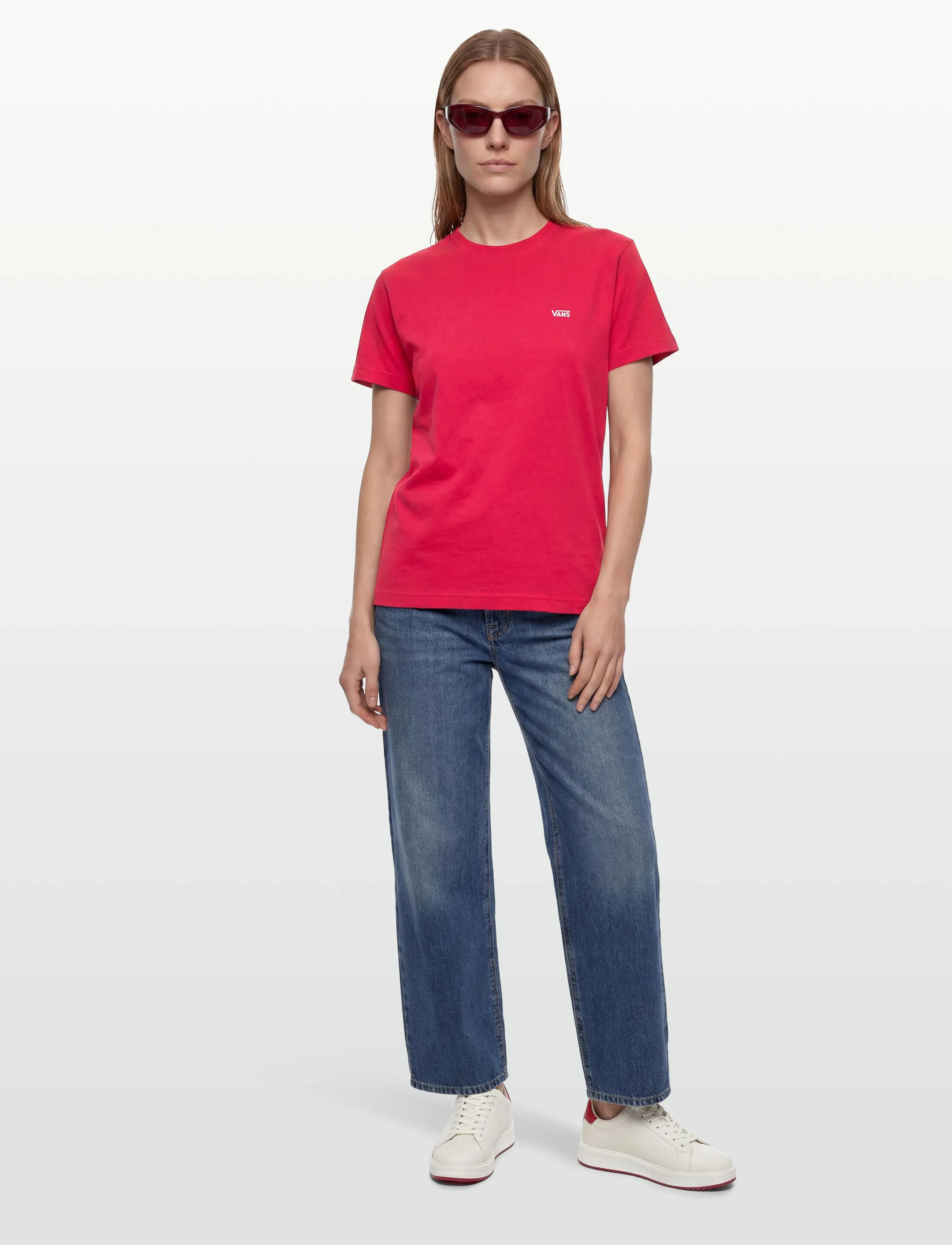 VANS - LEFT CHEST SS - oberteile & t-shirts - crimson haze - 4