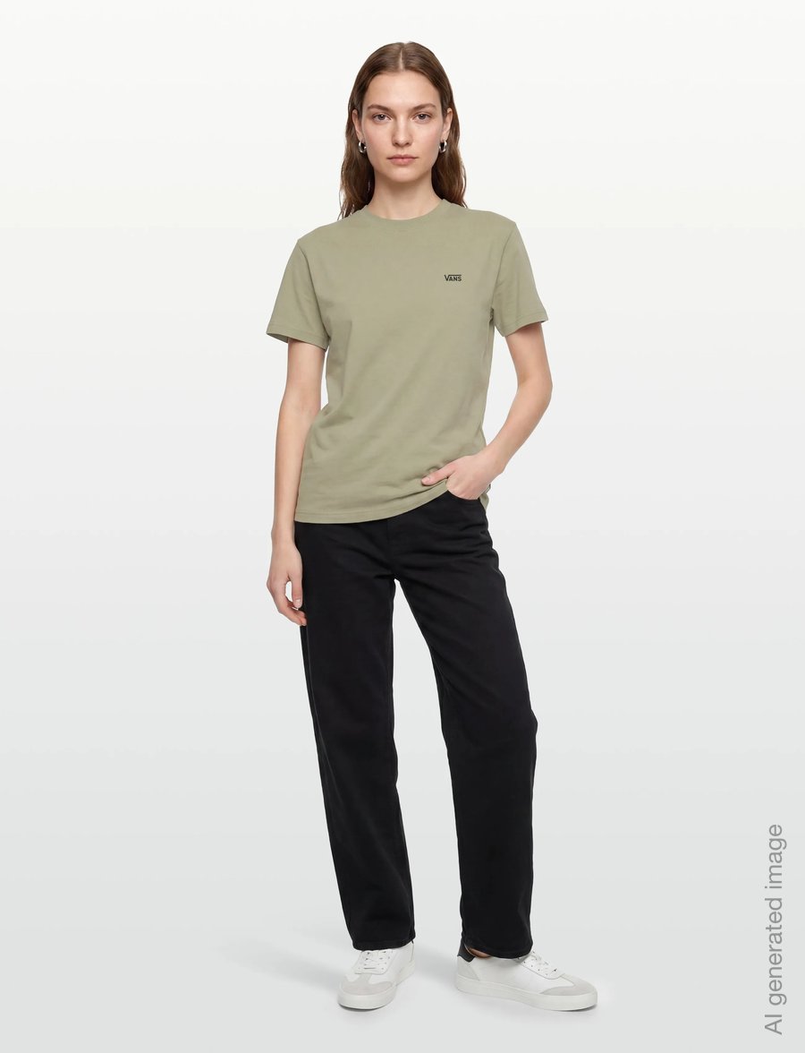 VANS - LEFT CHEST SS - oberteile & t-shirts - soft sage - 0