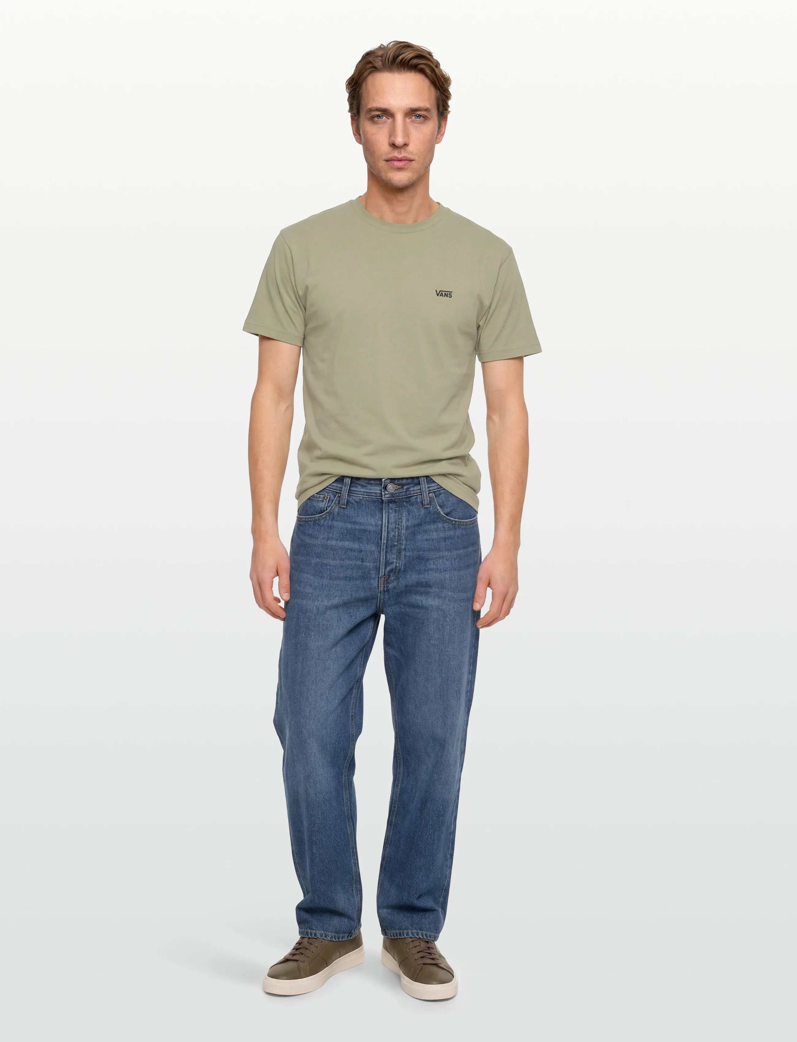VANS - LEFT CHEST SS - oberteile & t-shirts - soft sage - 3