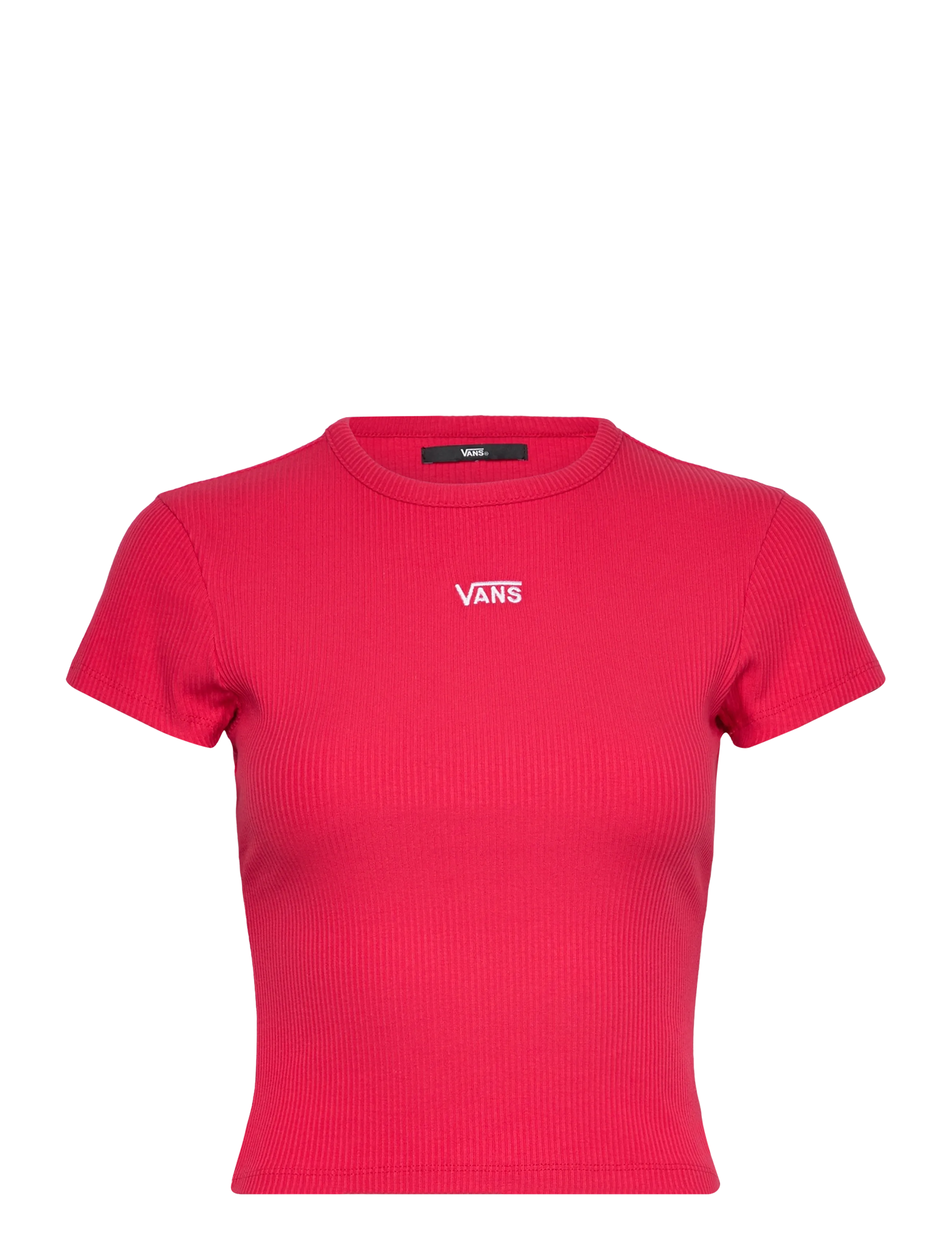 VANS Cameron Tee, Ribbet Cropped T-Shirt, Rød, Str: XXS