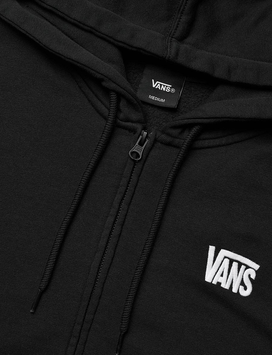 VANS - Stretch Logo Full Zip - kapuutsiga dressipluusid - black/white - 5