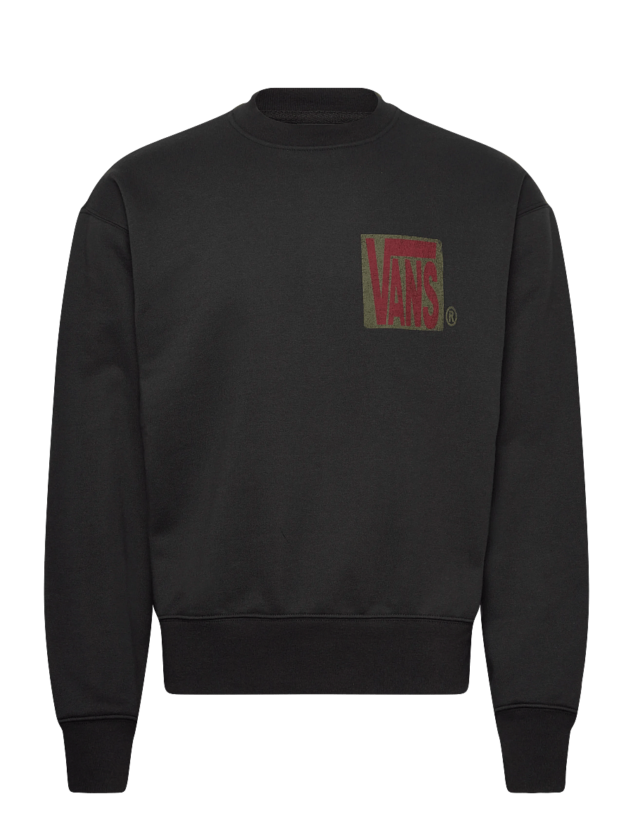 VANS - Stretch Stack Crackle Crew - tops - black - 1