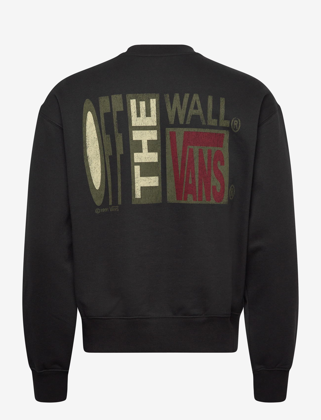 VANS - Stretch Stack Crackle Crew - oberteile - black - 1