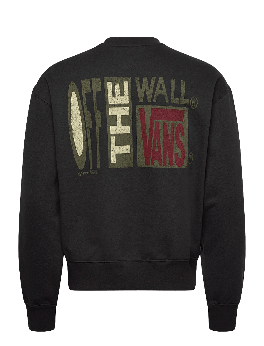 VANS - Stretch Stack Crackle Crew - tops - black - 2