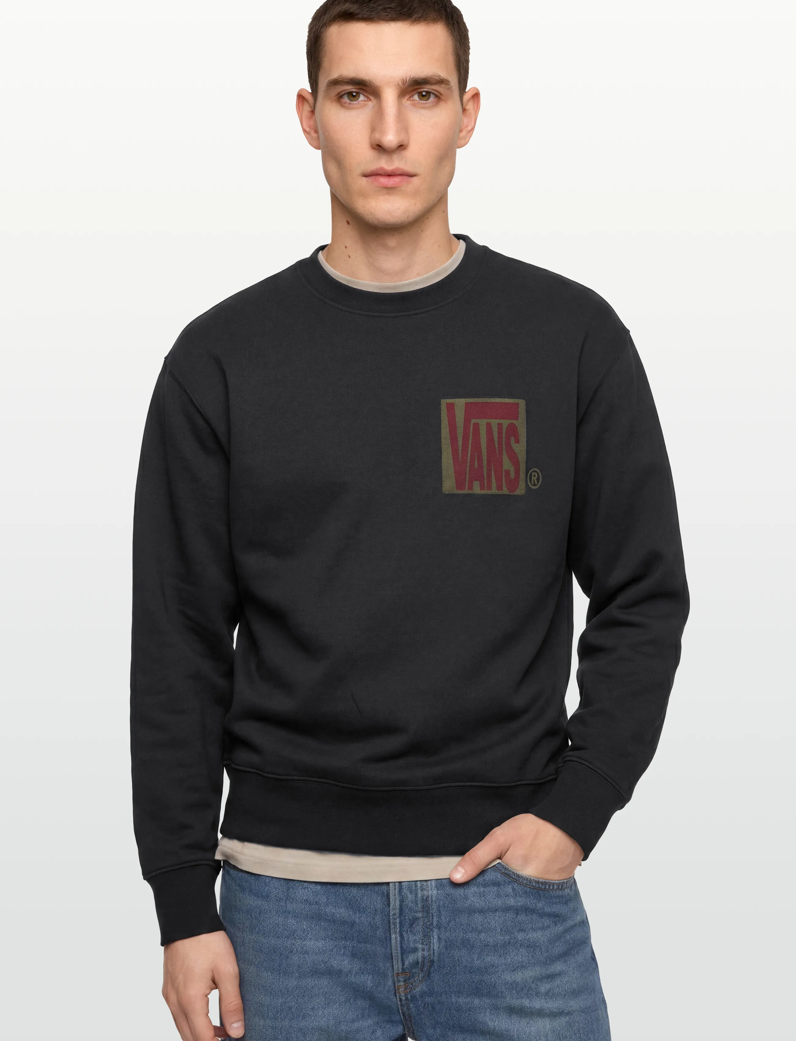 VANS - Stretch Stack Crackle Crew - sport - black - 3