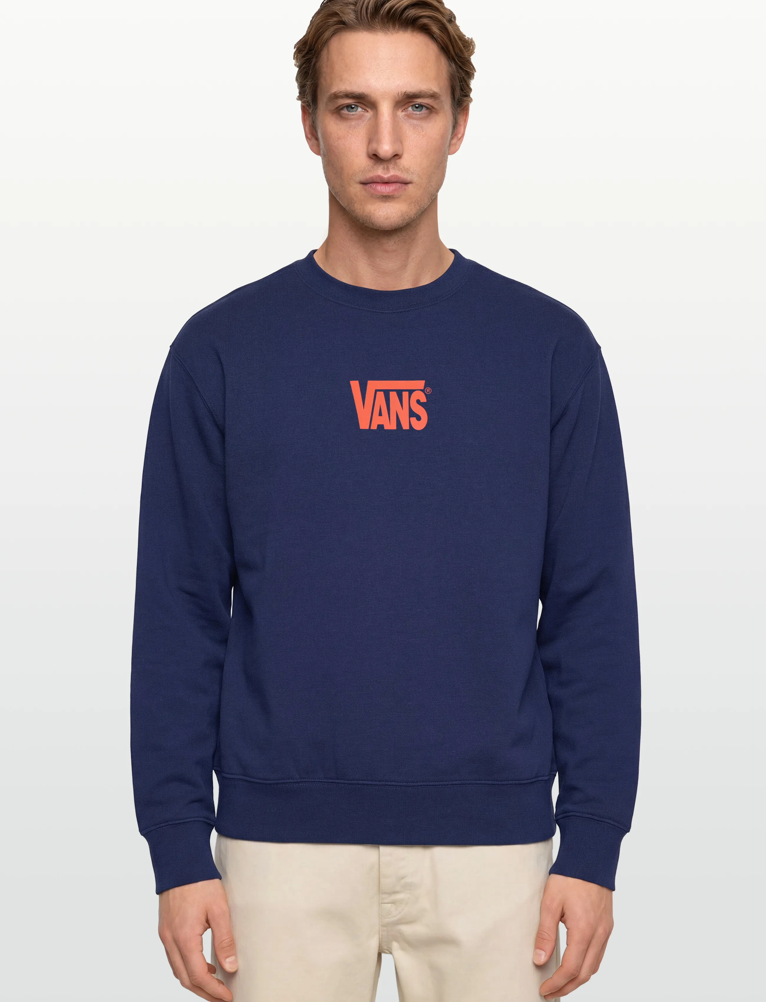 VANS - Stretch Logo Crew - sport - deep indigo/flame - 3