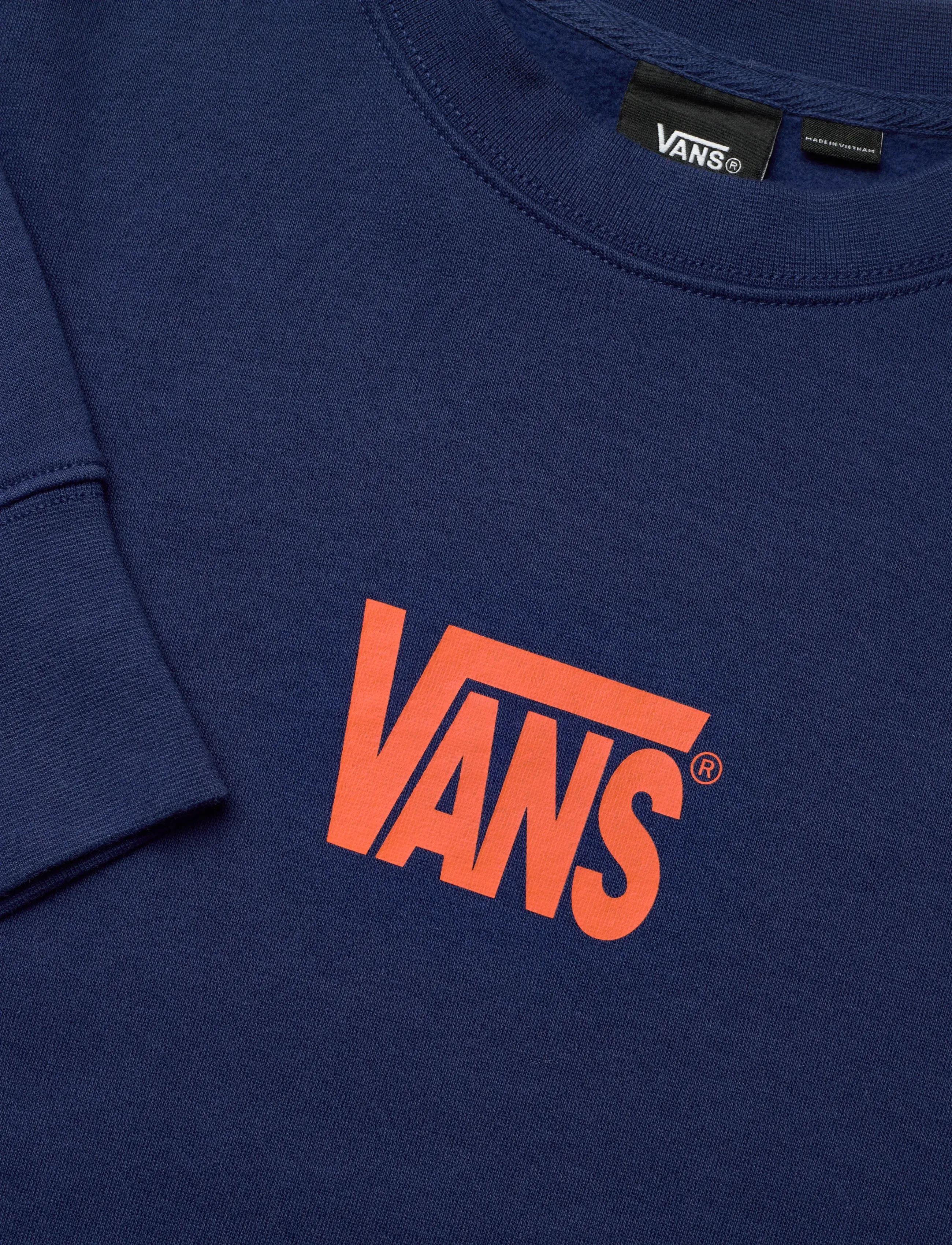 VANS - Stretch Logo Crew - tops - deep indigo/flame - 2
