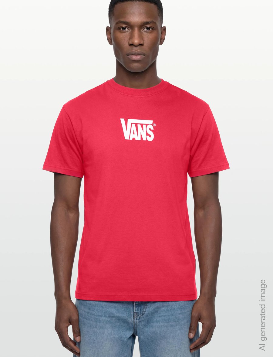 VANS - Stretch Logo SS Tee - oberteile & t-shirts - crimson haze - 3