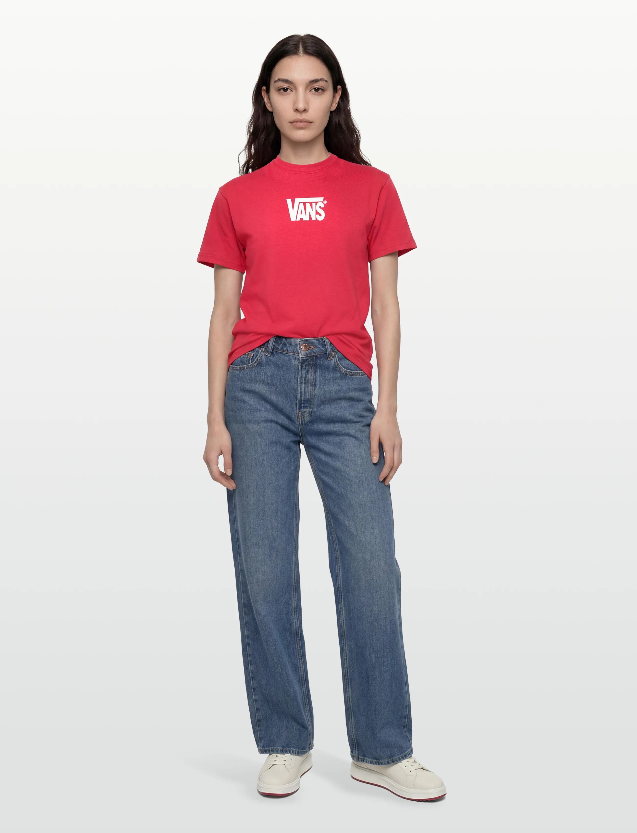 VANS - Stretch Logo SS Tee - lowest prices - crimson haze - 4