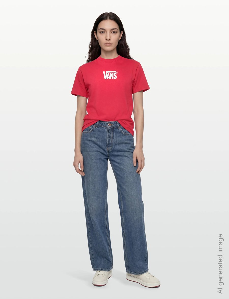 VANS - Stretch Logo SS Tee - oberteile & t-shirts - crimson haze - 4