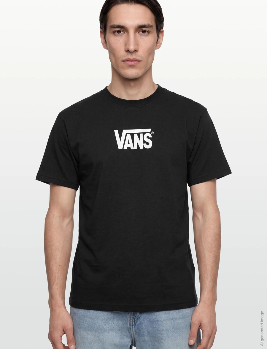 VANS - Stretch Logo SS Tee - tops & t-shirts - black/white - 3