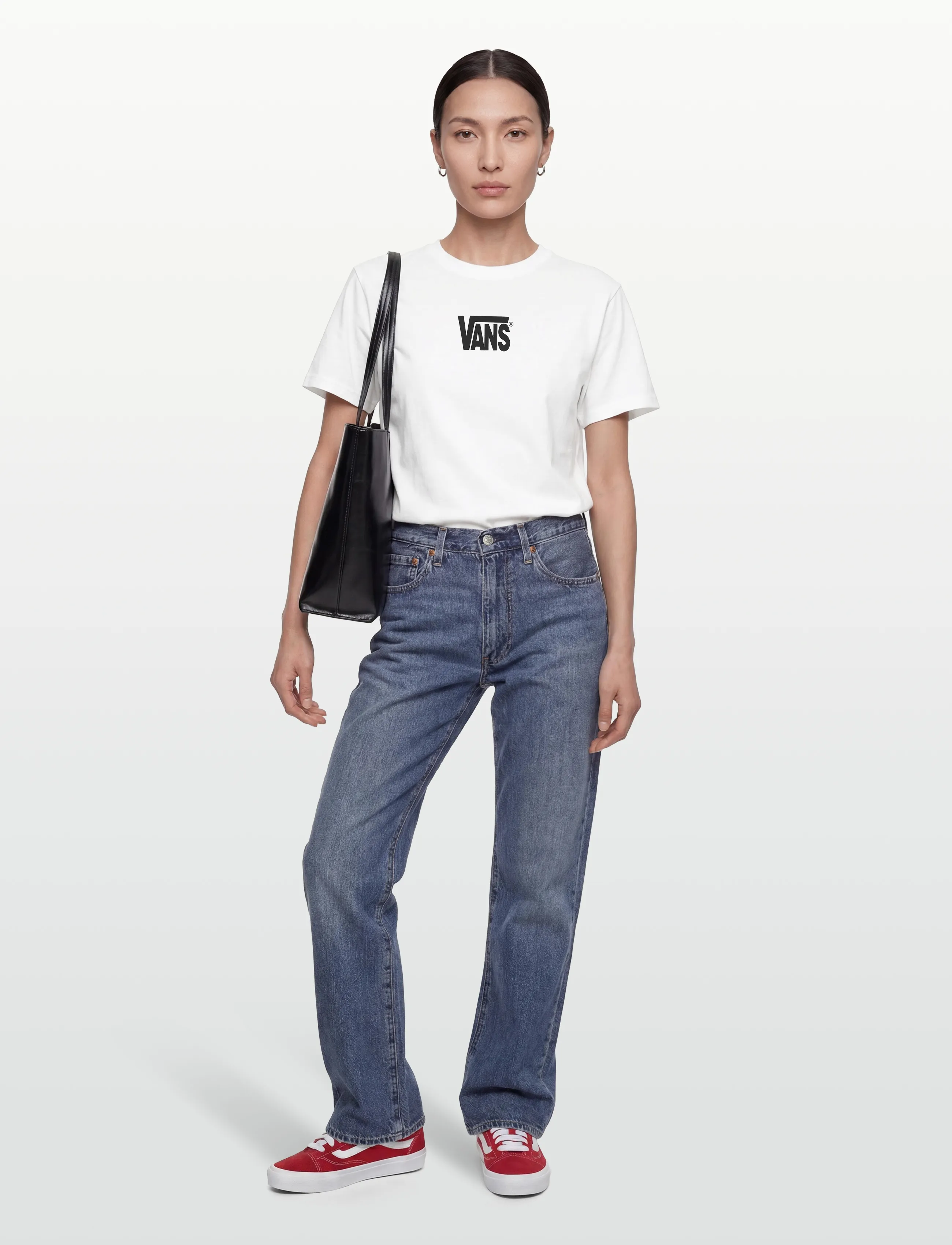 VANS - Stretch Logo SS Tee - lowest prices - white/black - 4