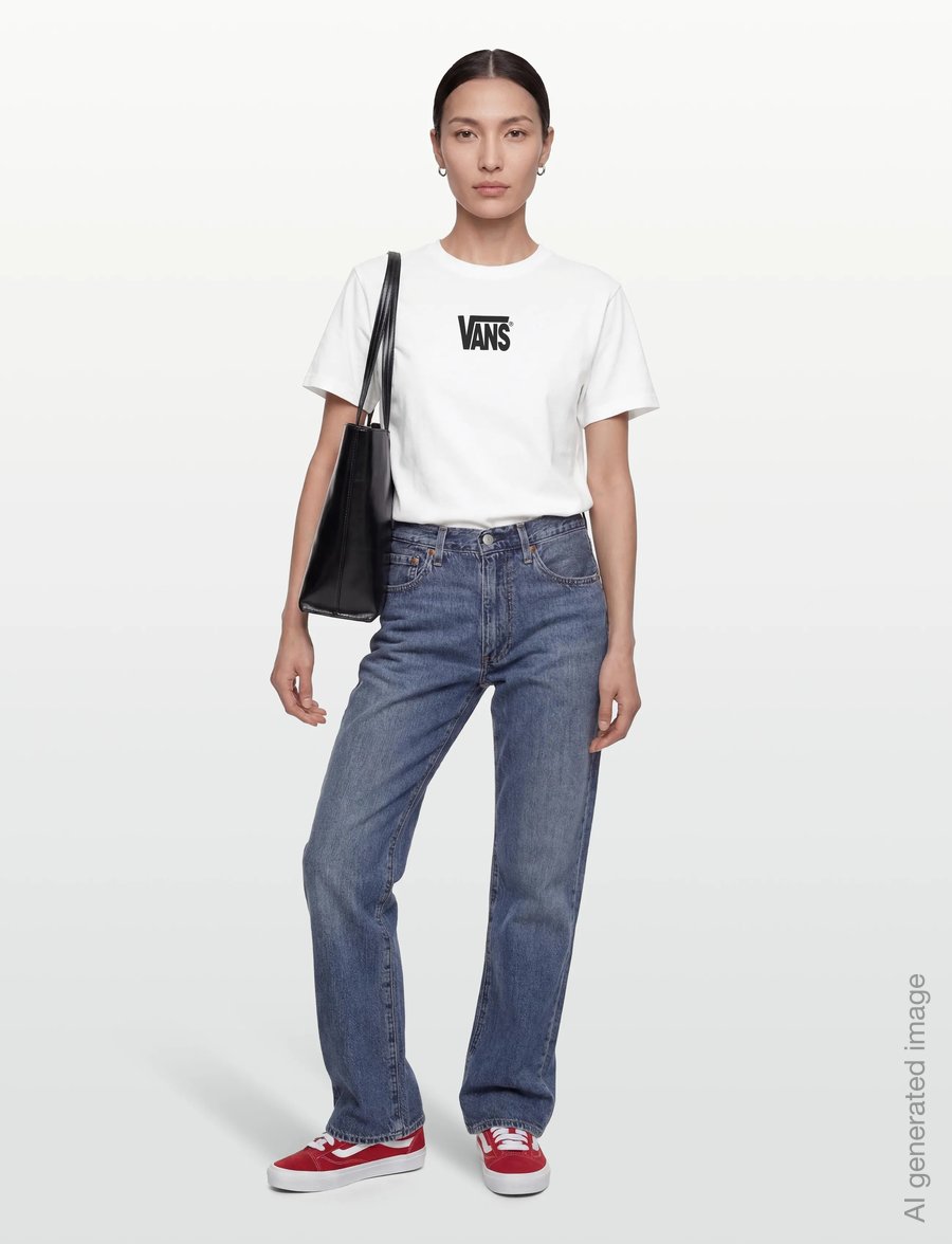 VANS - Stretch Logo SS Tee - oberteile & t-shirts - white/black - 4