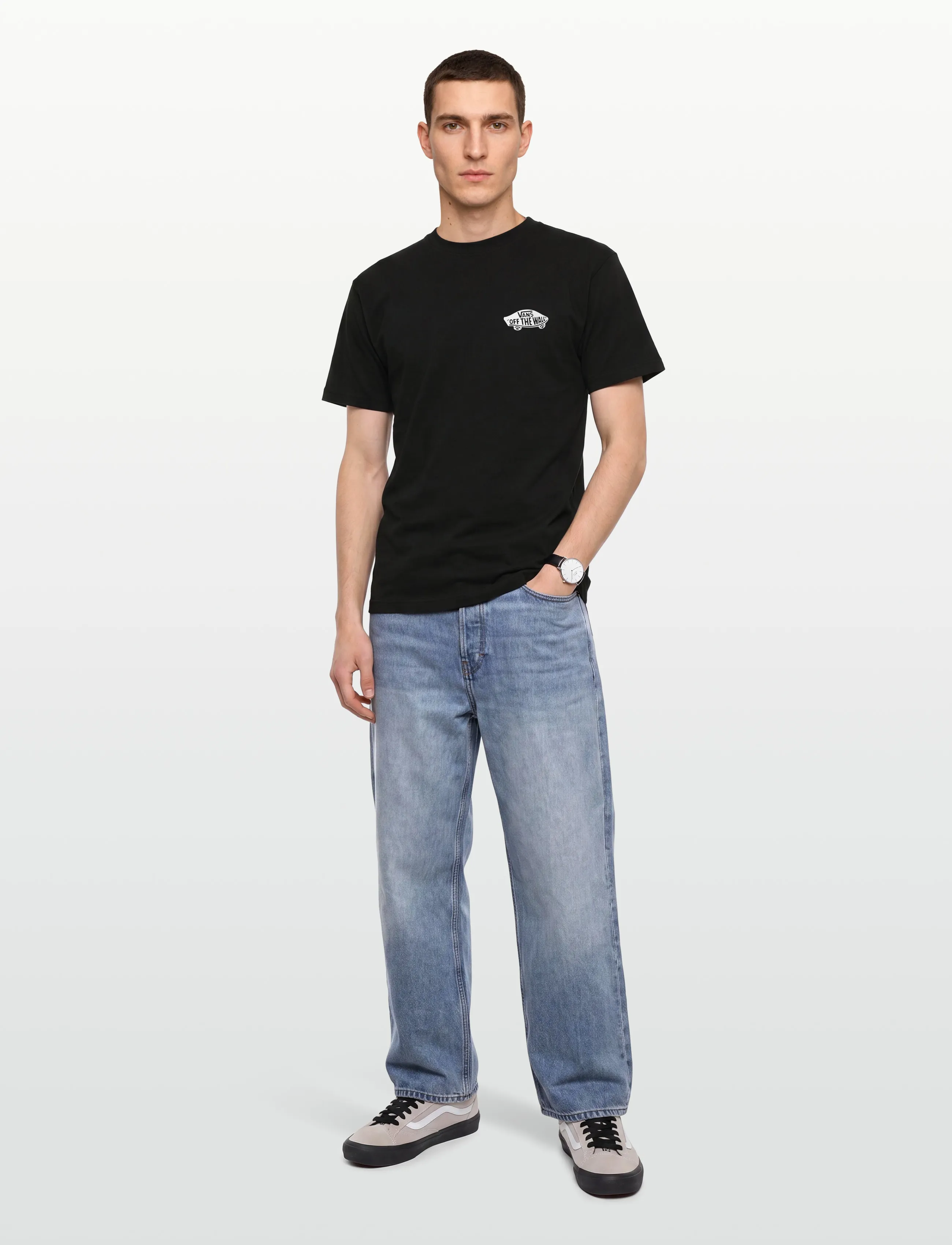 VANS Double Standard Ss Tee, Mænd, T-Shirt, Sort, Str: S