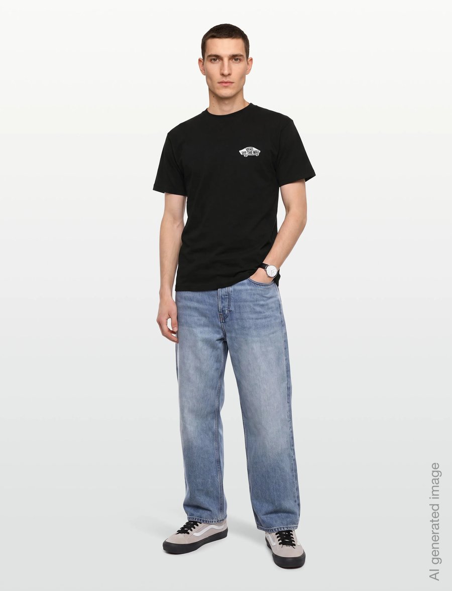 VANS - Double Standard SS Tee - alussärgid ja t-särgid - black/white - 0