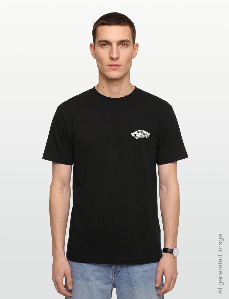 VANS - Double Standard SS Tee - alussärgid ja t-särgid - black/white - 3