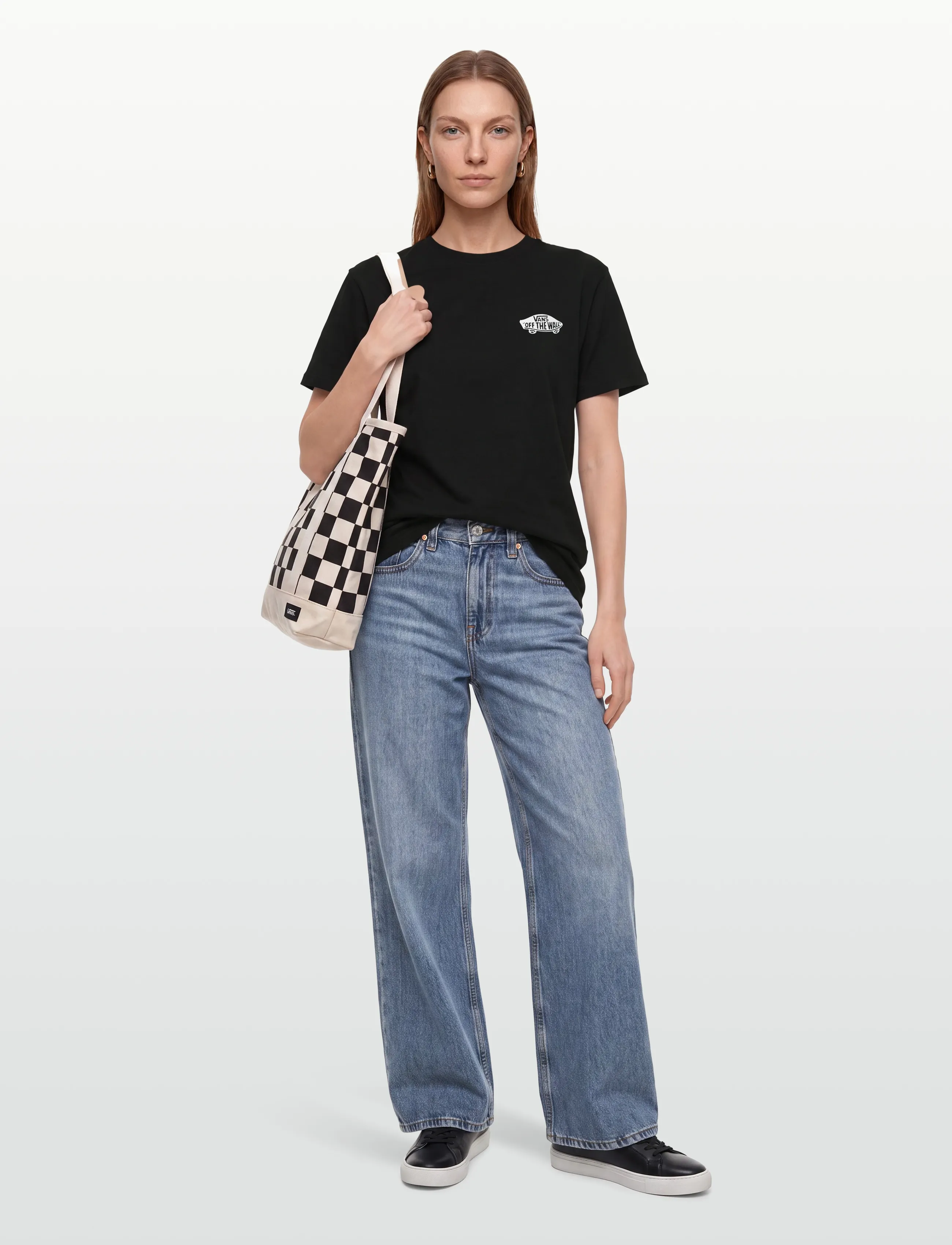 VANS - Double Standard SS Tee - oberteile & t-shirts - black/white - 4