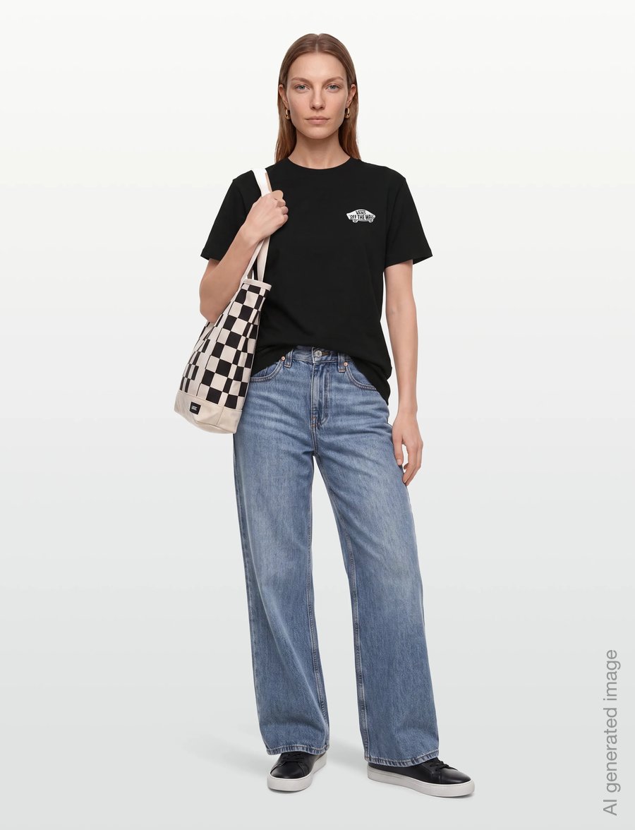 VANS - Double Standard SS Tee - alussärgid ja t-särgid - black/white - 4