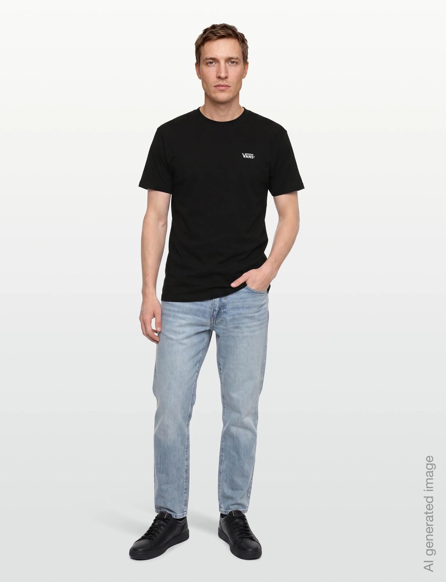 VANS - New Left Chest SS Tee - augšdaļas un t-krekli - black/white - 0