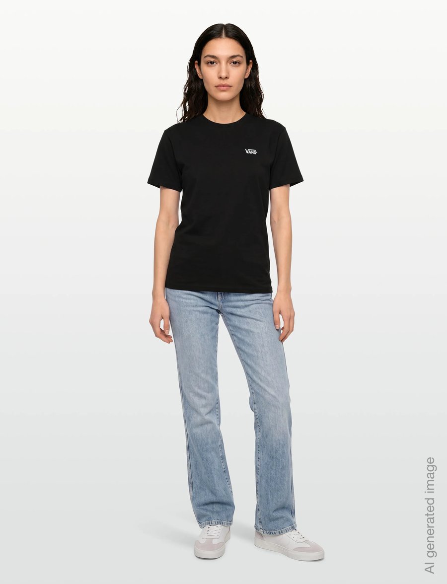 VANS - New Left Chest SS Tee - augšdaļas un t-krekli - black/white - 4