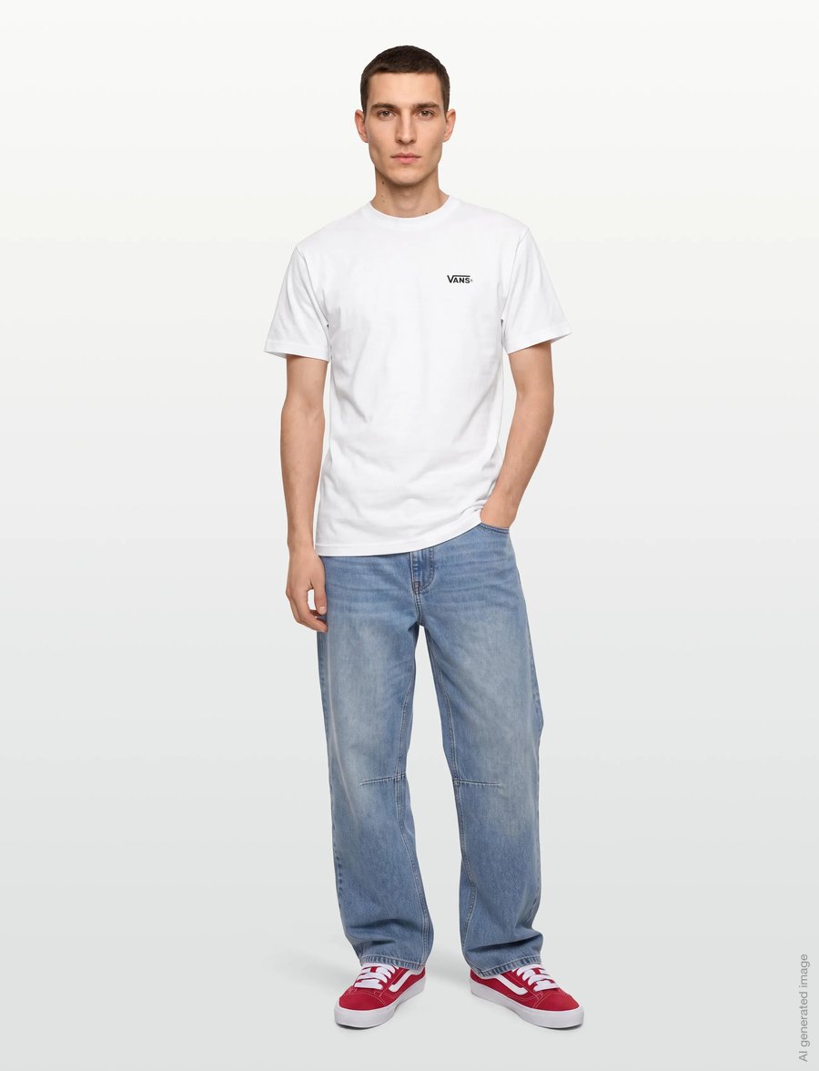 VANS - New Left Chest SS Tee - oberteile & t-shirts - white/black - 0