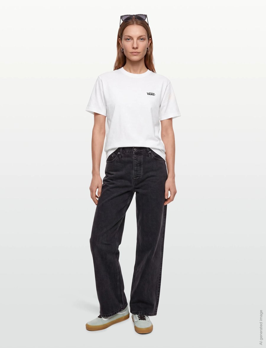 VANS - New Left Chest SS Tee - oberteile & t-shirts - white/black - 4