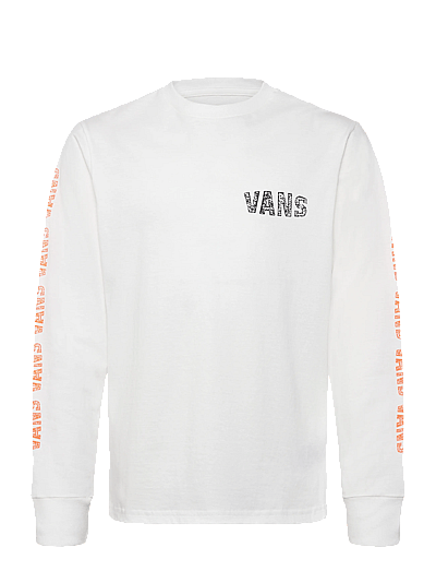 VANS Racing Flames LS - Sweatshirts - WHITE / black
