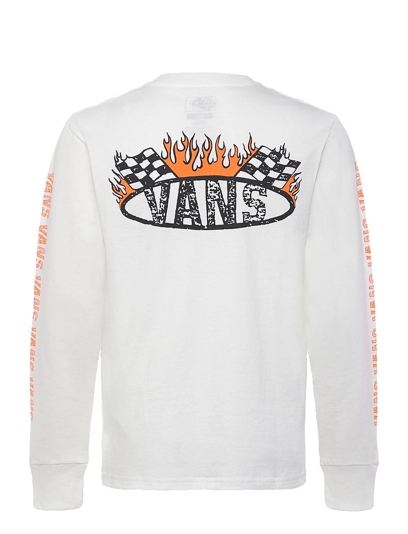 VANS - Racing Flames LS - sweatshirts - white - 1