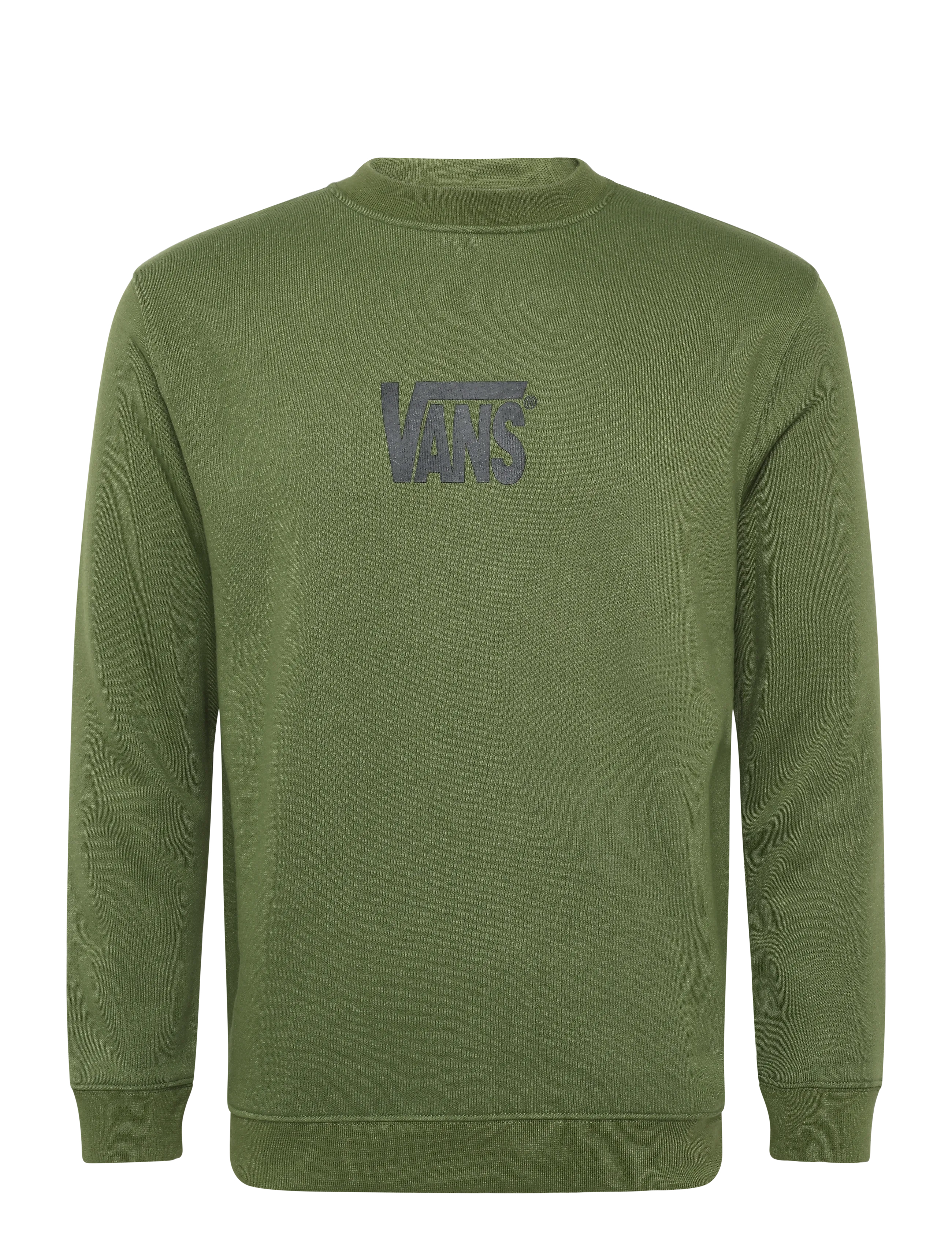 VANS Stretch Logo Crew - Sweatshirts - GREEN BALSAM / khaki/green