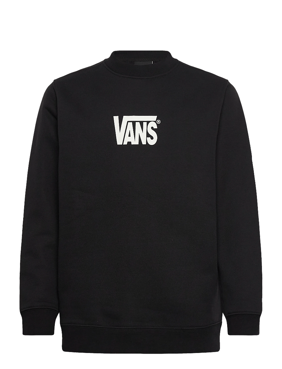 VANS - Stretch Logo Crew - sweatshirts - black/white - 0