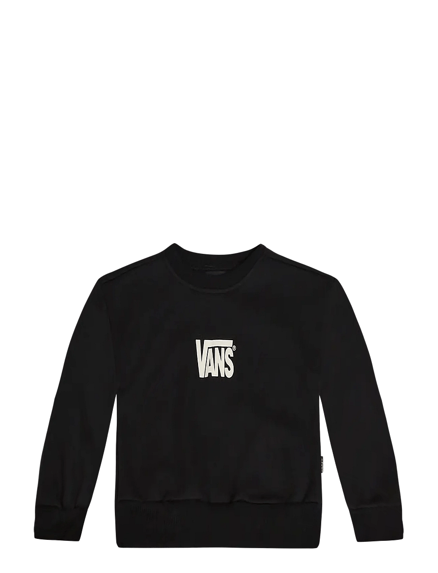 VANS - Stretch Logo Crew - sweatshirts - black/white - 0