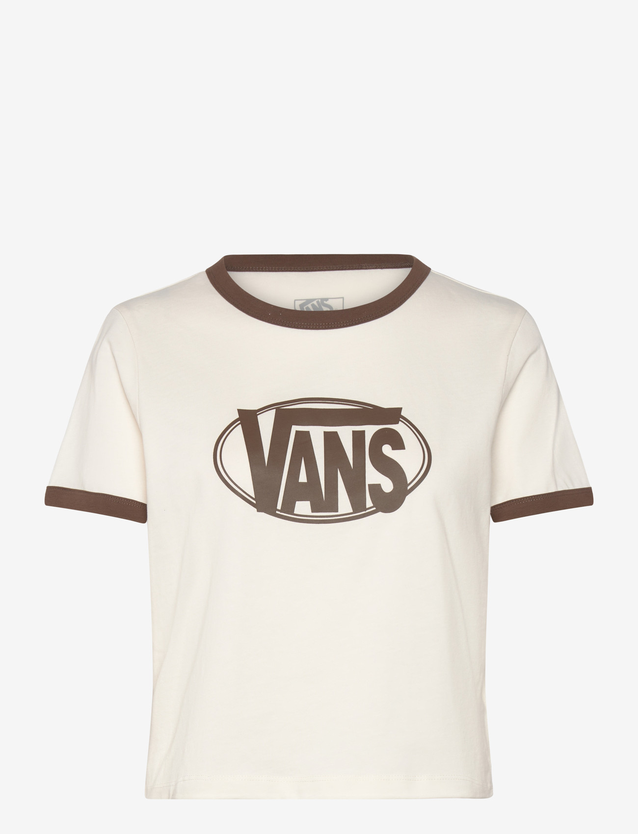 VANS - W CENTER CHEST RINGER TEE - t-shirts - egret - 0