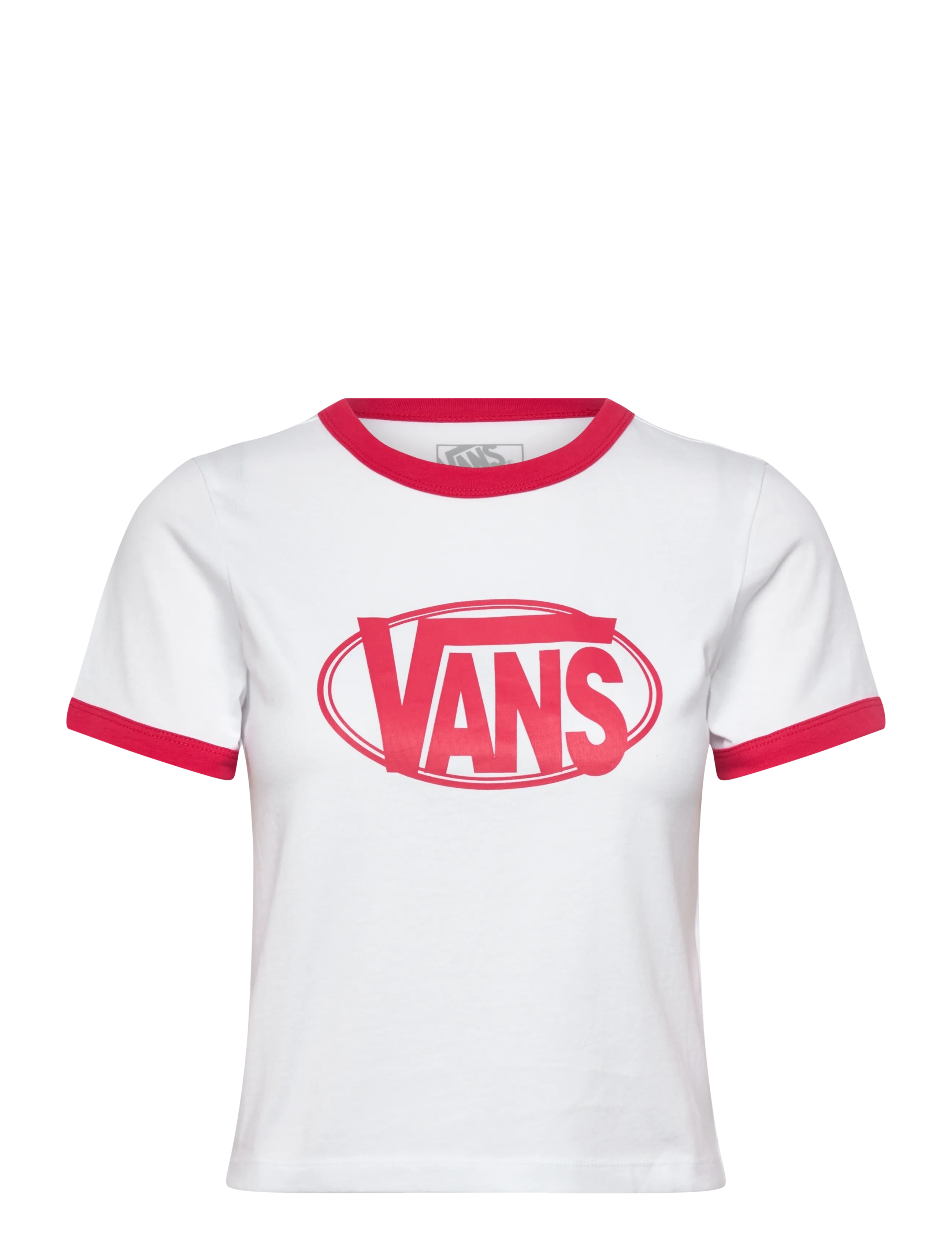 VANS W CENTER CHEST RINGER TEE - Nyheter - WHITE / white