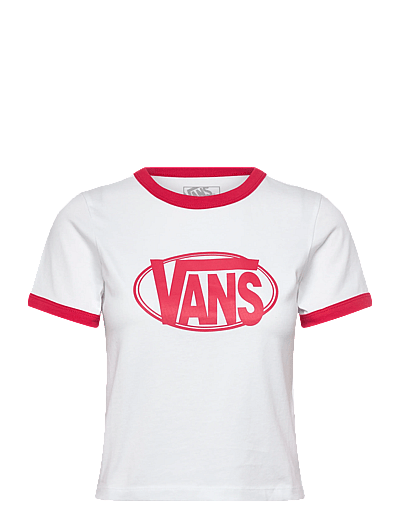 VANS W CENTER CHEST RINGER TEE - Överdelar - WHITE / white