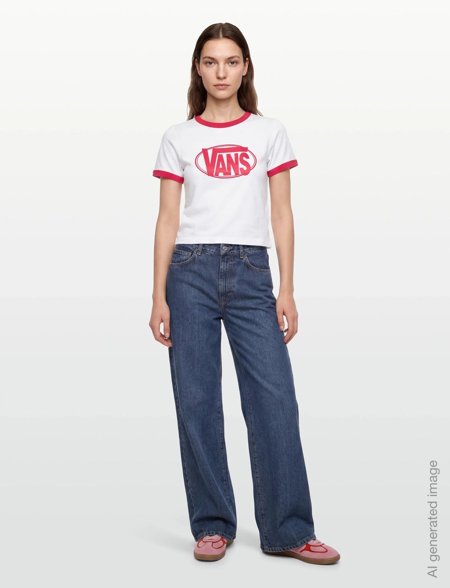 VANS - W CENTER CHEST RINGER TEE - t-shirts - white - 0
