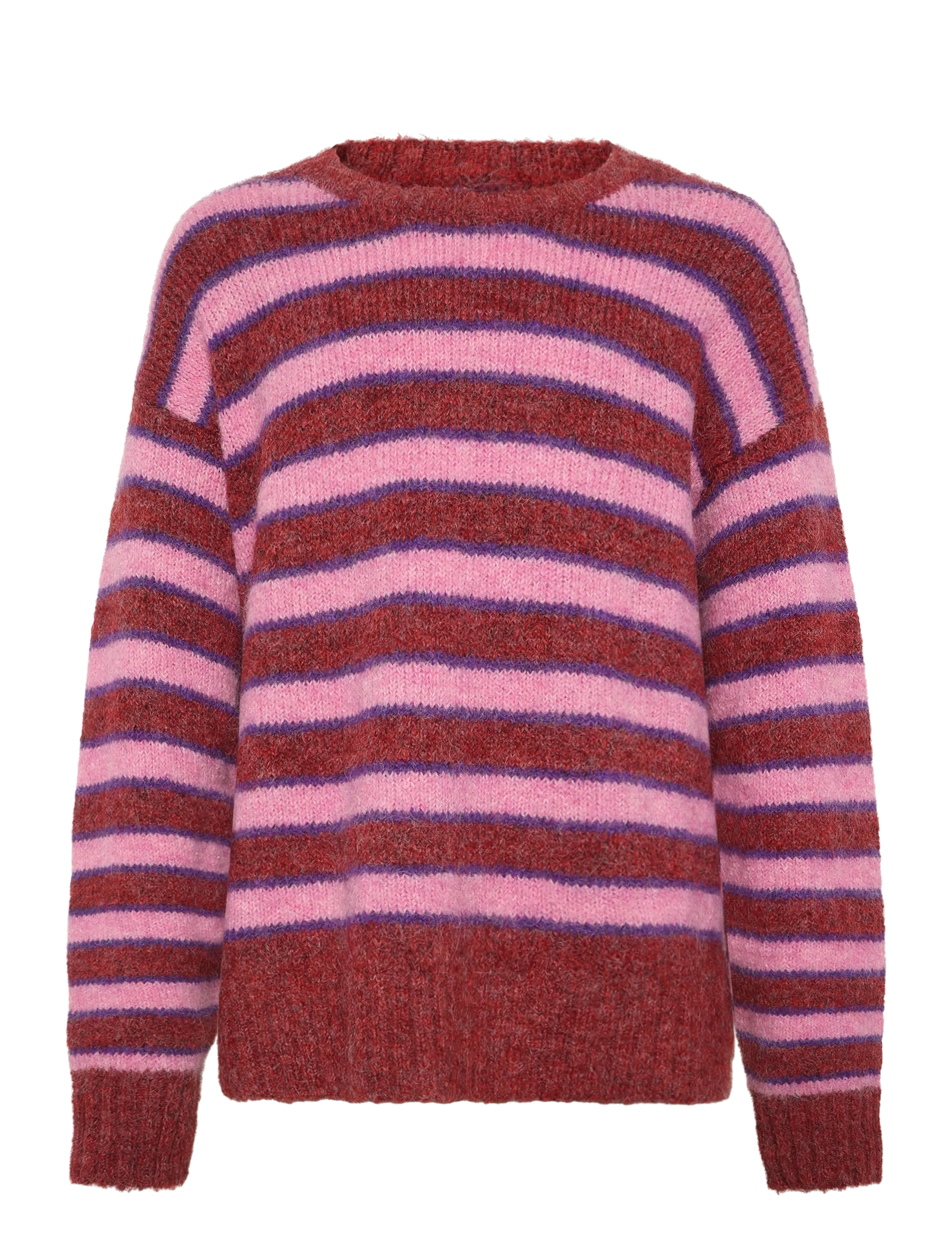 VANS Rollins Stripe Sweater - Sportmode - POPPY EMBER/PURPLELCRCE / burgundy