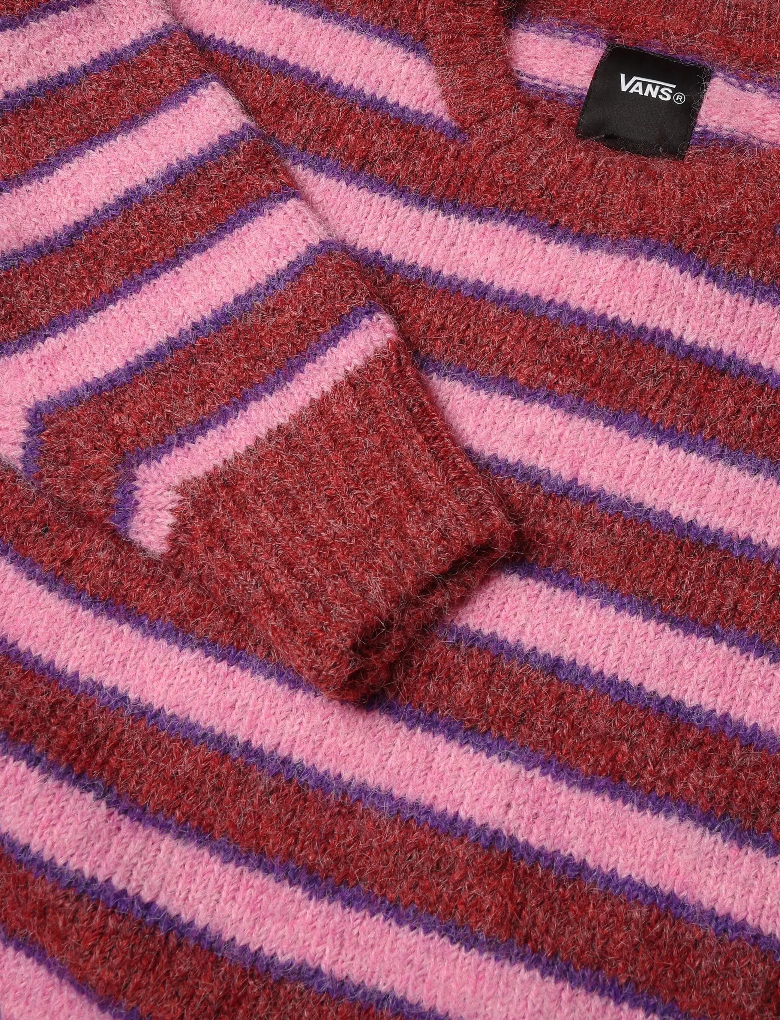 VANS - Rollins Stripe Sweater - poppy ember/purplelcrce - 2