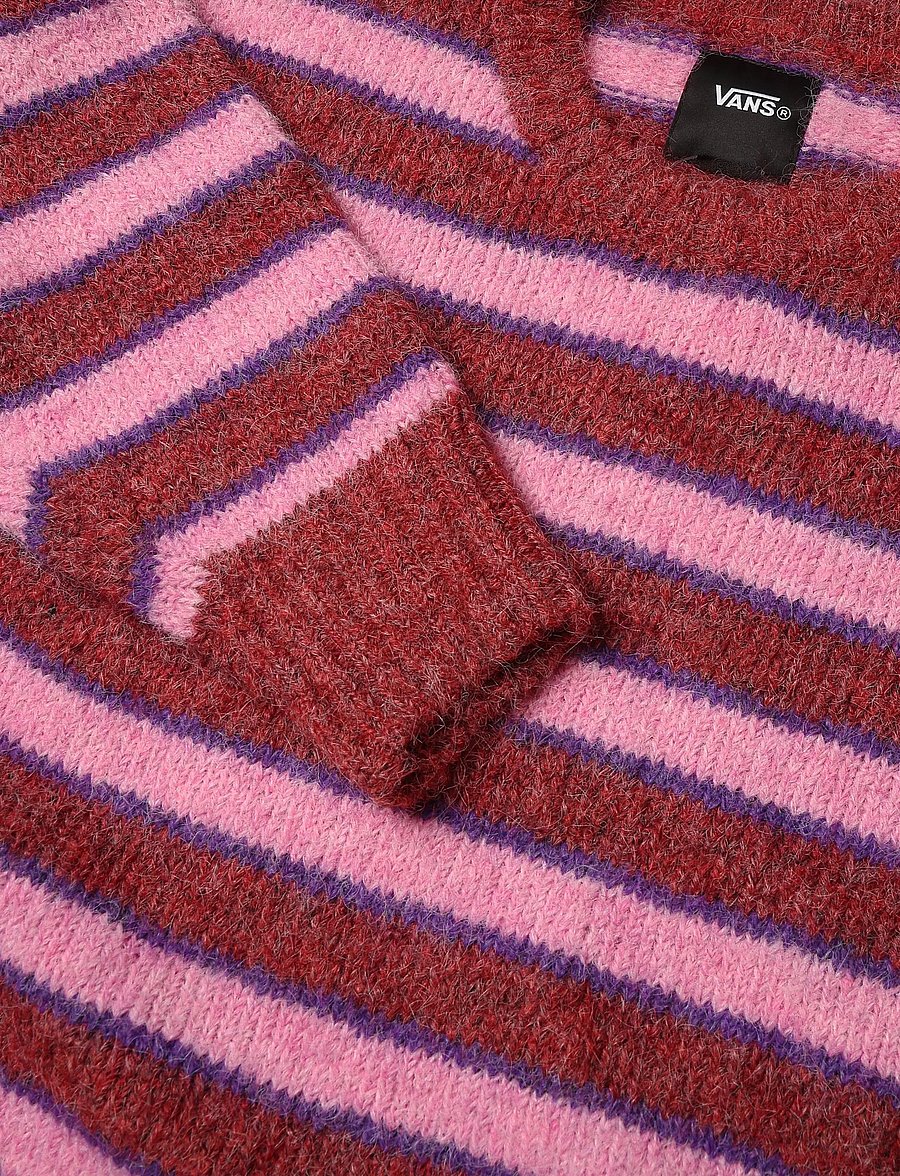 VANS - Rollins Stripe Sweater - overdele - poppy ember/purplelcrce - 2