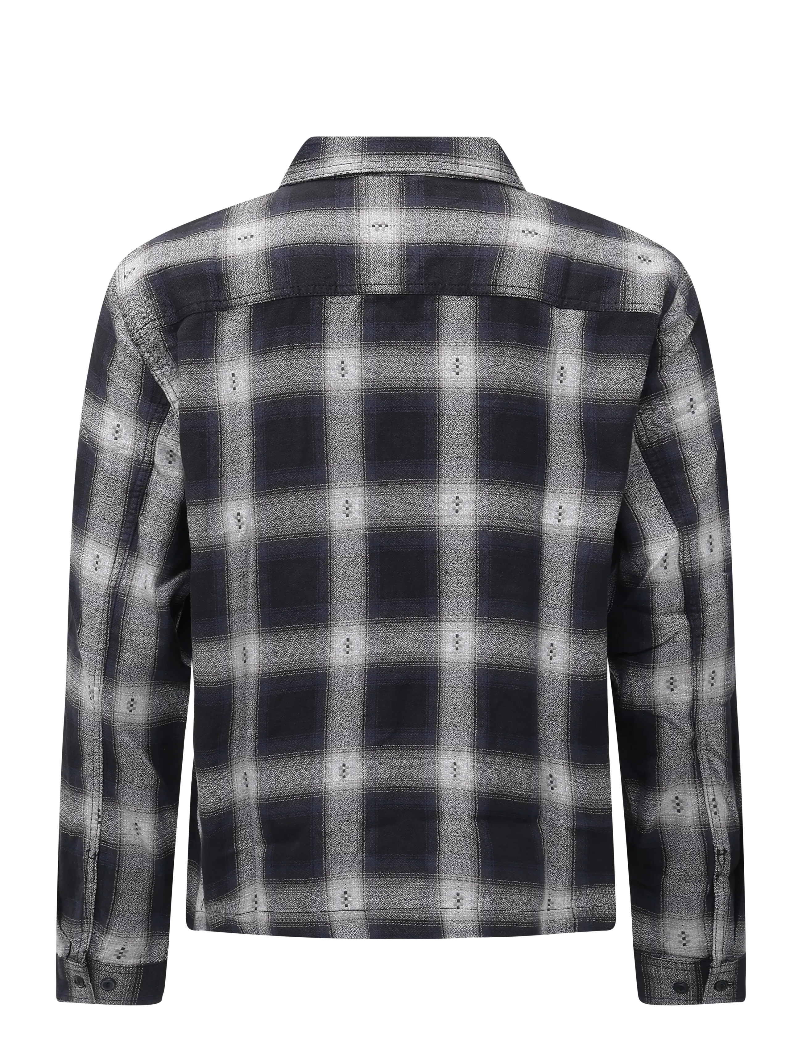 VANS - Larkspur Zip Plaid Flannel Shirt - black - 1