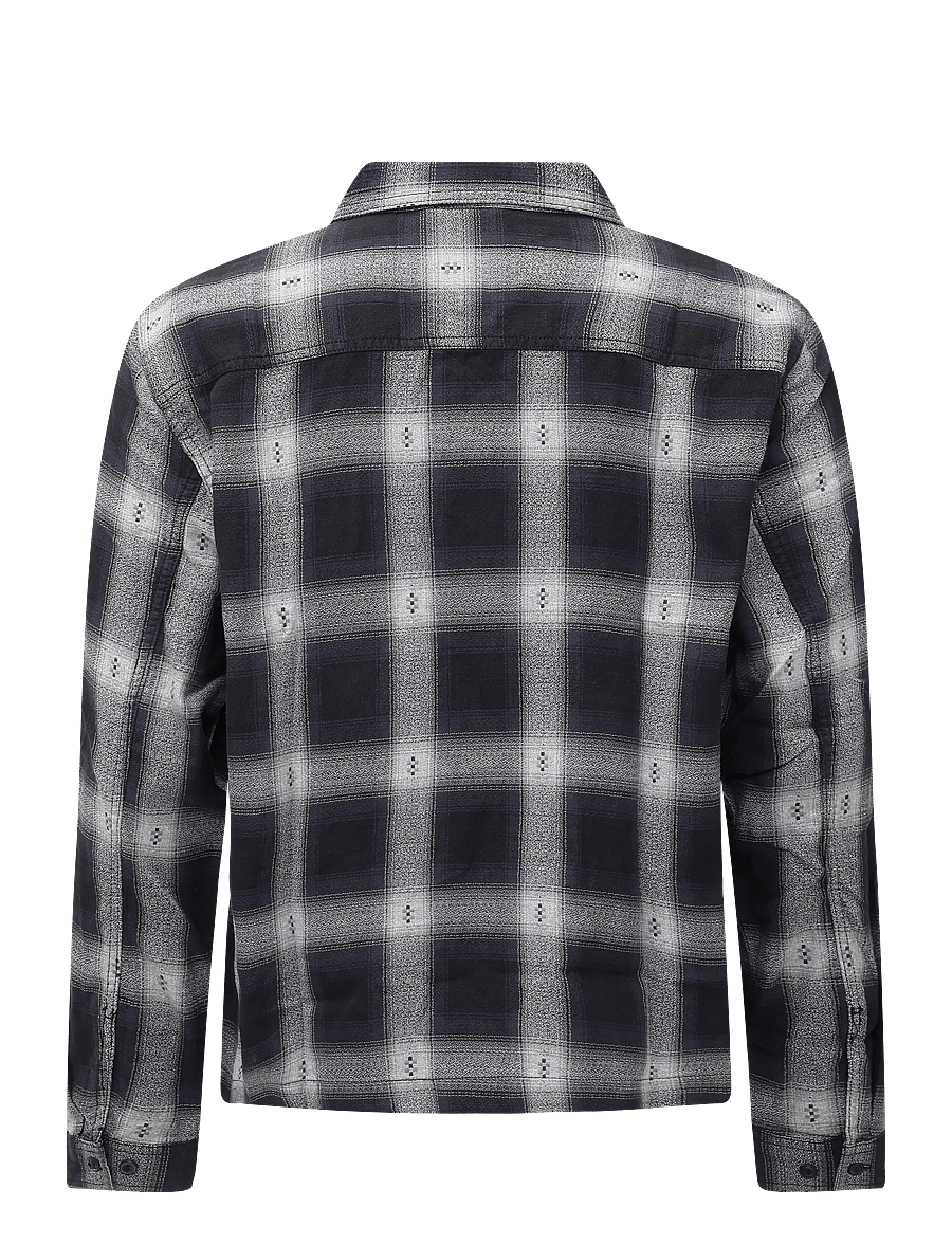 VANS - Larkspur Zip Plaid Flannel Shirt - tops & t-shirts - black - 1