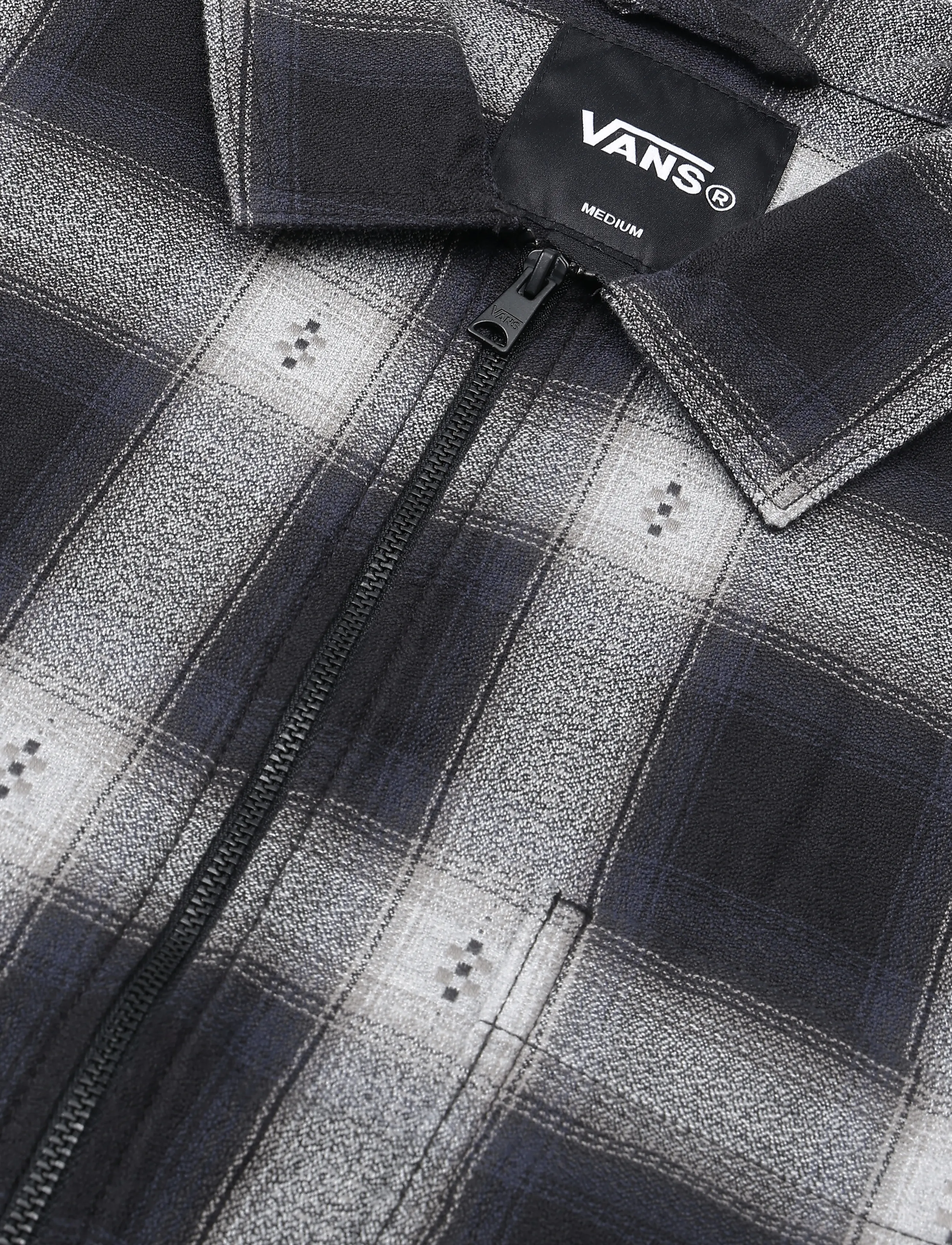 VANS - Larkspur Zip Plaid Flannel Shirt - black - 2
