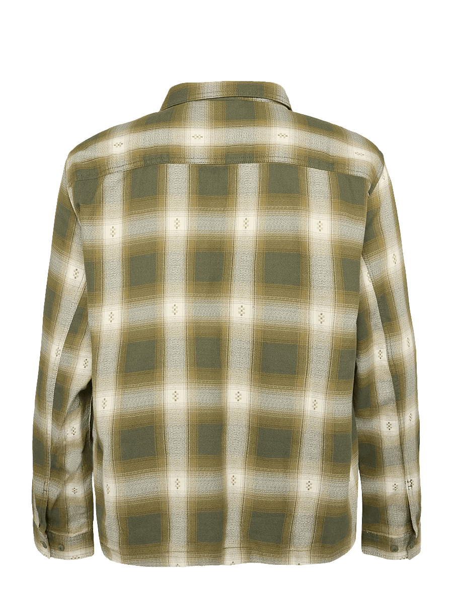 VANS - Larkspur Zip Plaid Flannel Shirt - oberteile & t-shirts - mossy olive - 1