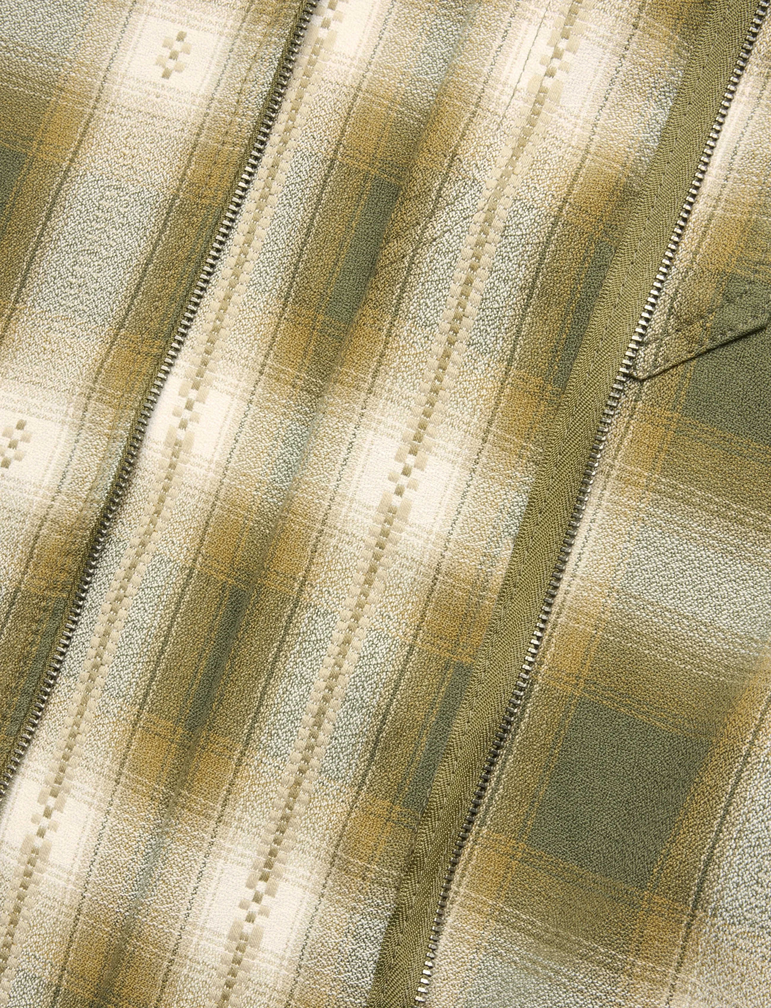 VANS - Larkspur Zip Plaid Flannel Shirt - oberteile & t-shirts - mossy olive - 4