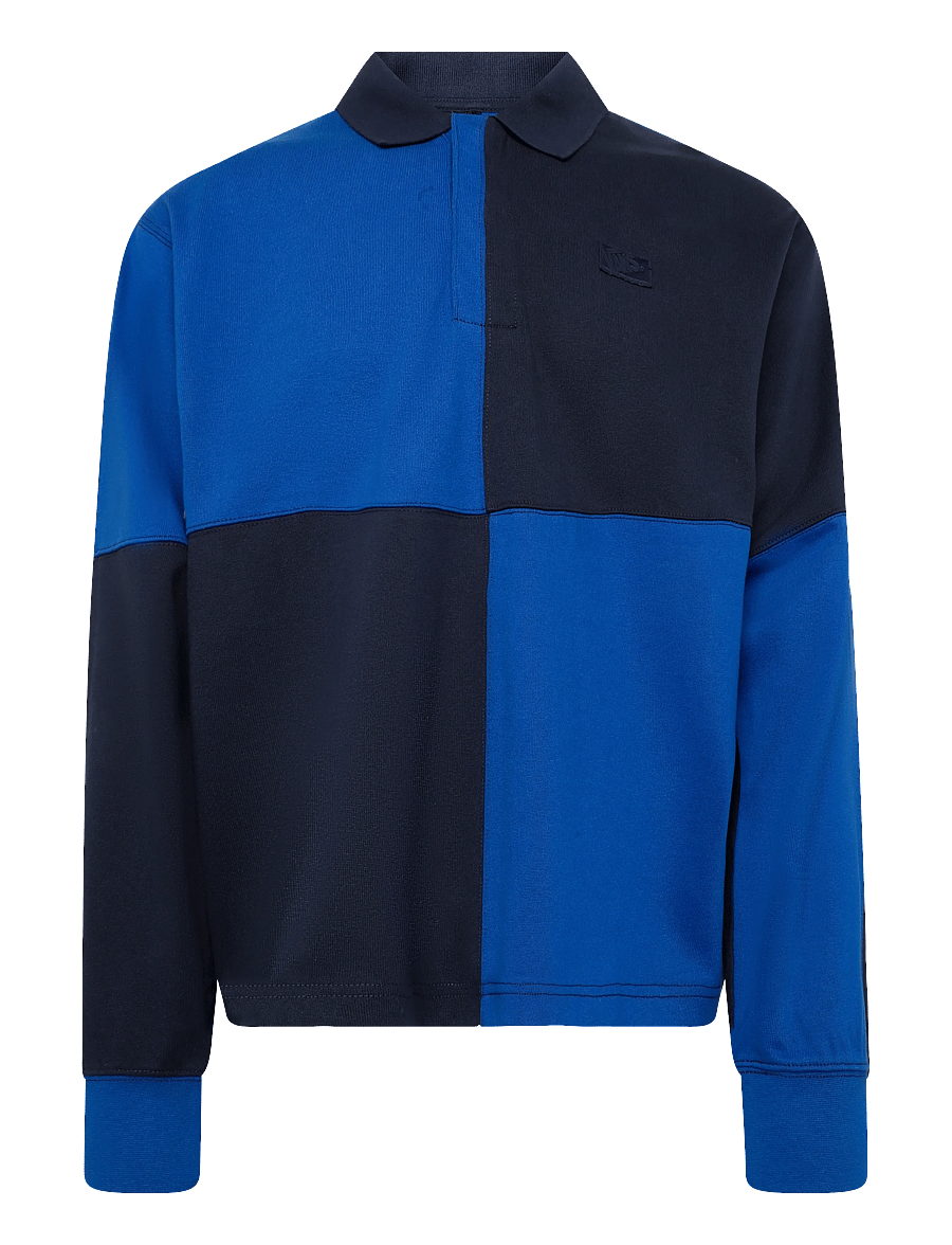 VANS - Check Rugby LS Knit - polos - classic blue - 0