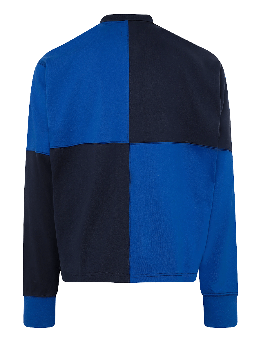 VANS - Check Rugby LS Knit - polos - classic blue - 1