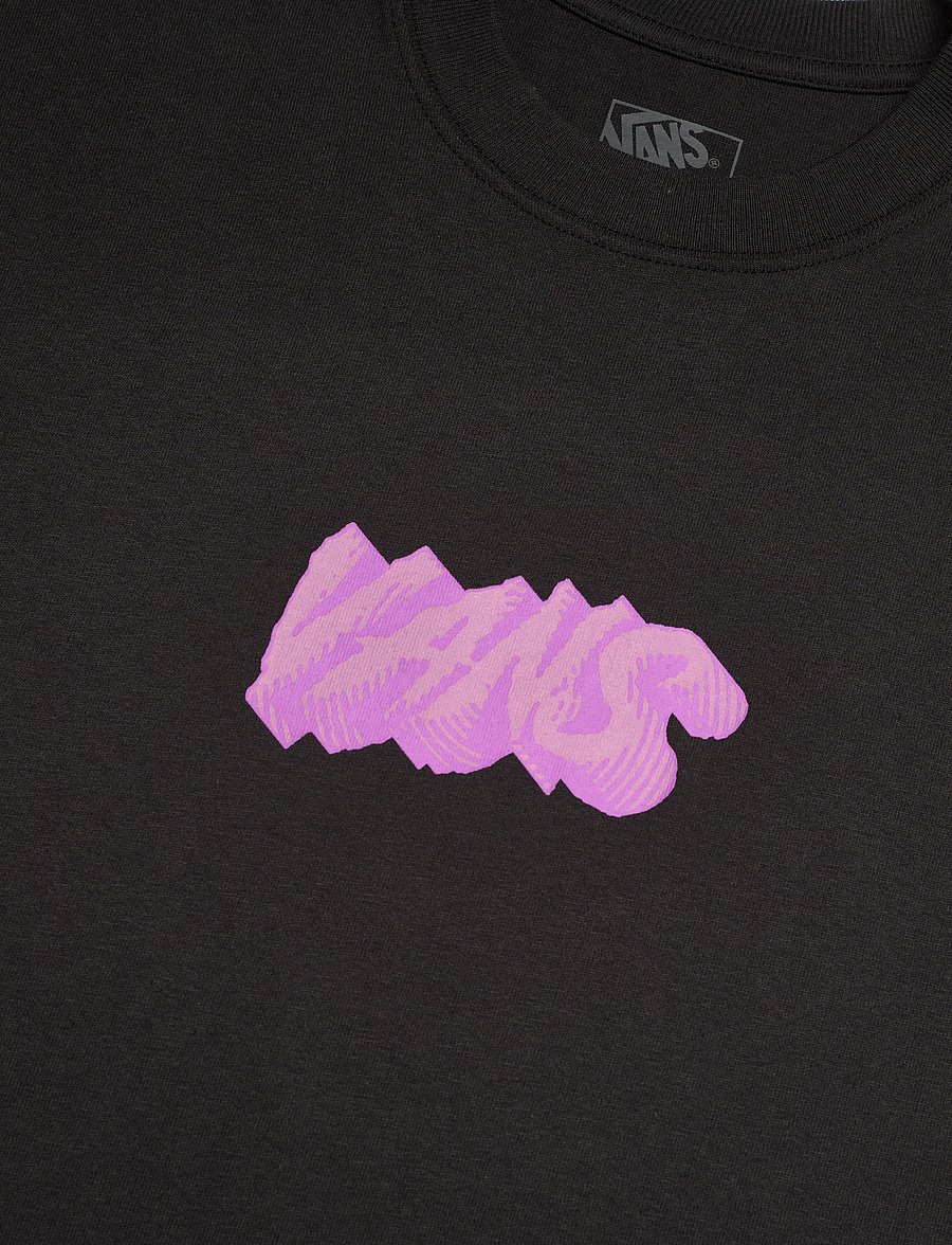 VANS - STONE SWIRL LOOSE SS TEE - oberteile & t-shirts - black - 2
