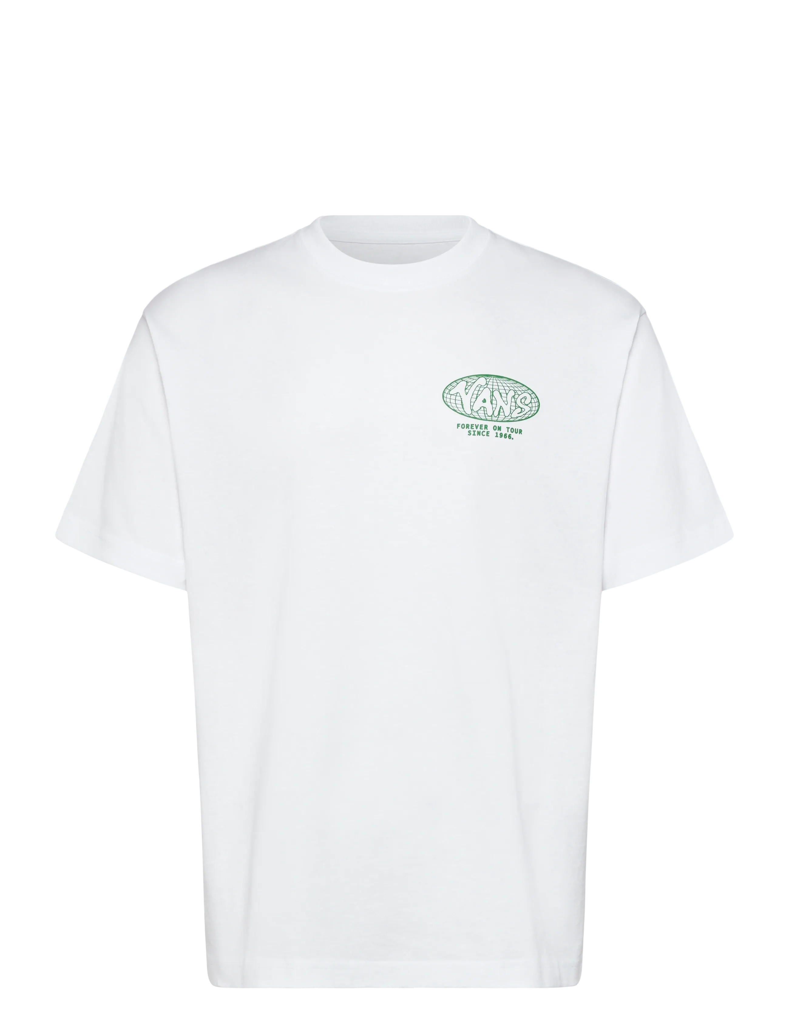 VANS World Tour Loose Ss Tee, Mænd, Løs Pasform Kortærmet T-Shirt, Hvid, Str: S