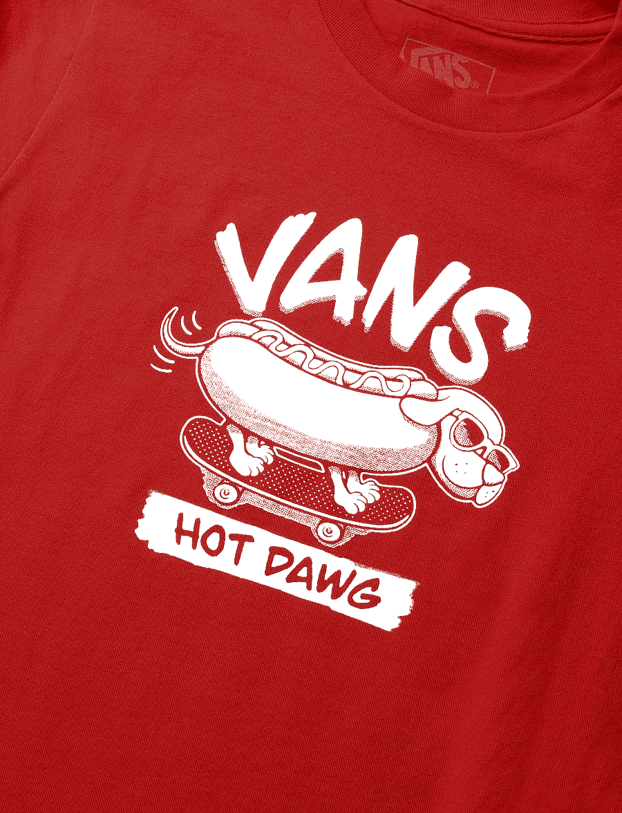 VANS - Hot Dawg SS Tee - kurzärmelig - racing red - 2
