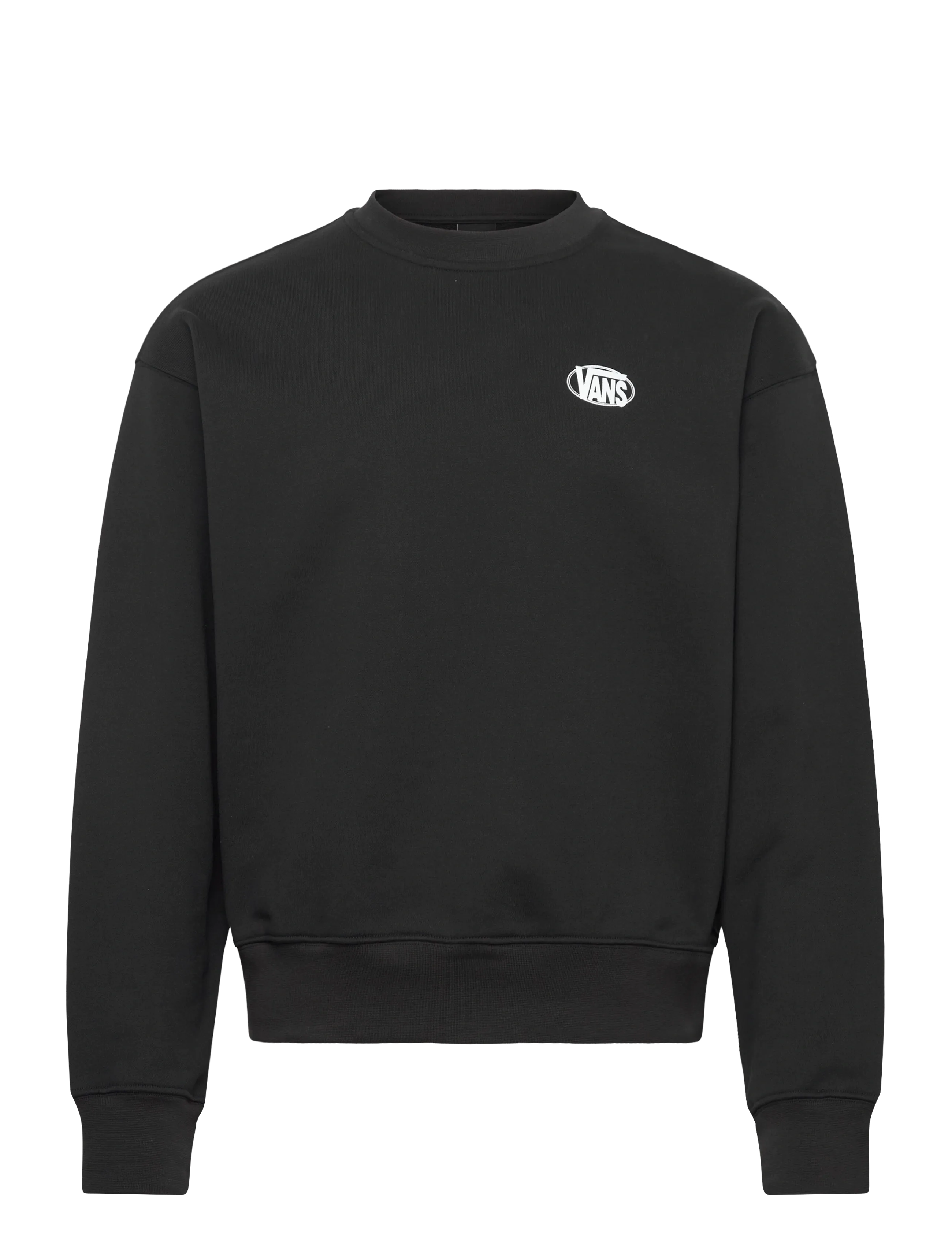 VANS OVAL LOGO LOOSE CREW - Sweatshirts - BLACK / black